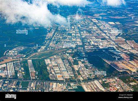 Aerial View Of The Neighborhood Of Suvarnabhumi Airport In Bangkok