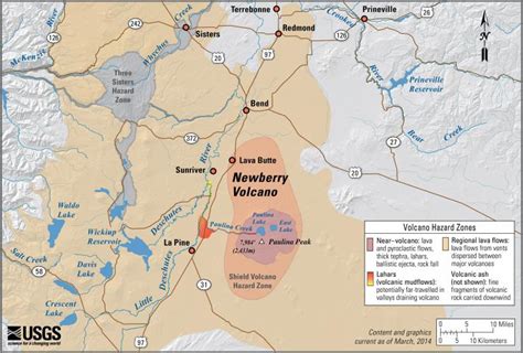 Cascade Range Volcanoes Map