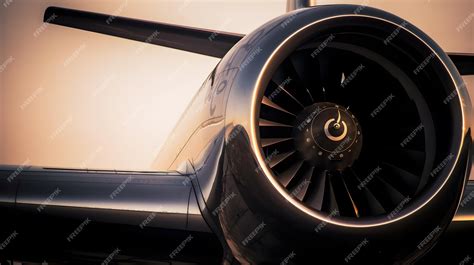 A close up of a jet engine with the word air on it | Premium AI ...