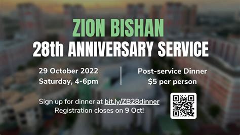 Zion Bishan 28th Anniversary Service Zion Bishan Bible Presbyterian