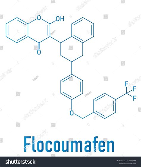 Flocoumafen Rodenticide Molecule Vitamin K Antagonist Stock Vector