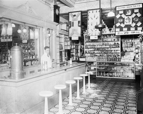 Soda Fountain 1921 Vintage 8x10 Reprint Of Old Photo 8x10 Drugstore