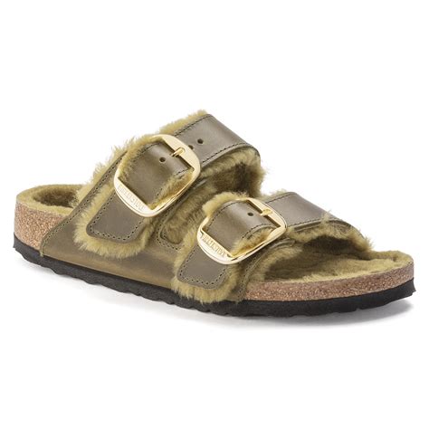 Birkenstock Arizona Big Buckle Sandal Shearling Olive Birkenstock And More