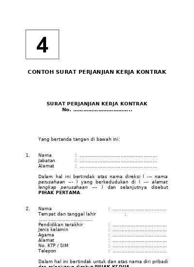 Detail Contoh Surat Pembatalan Kontrak Kerja Koleksi Nomer 34