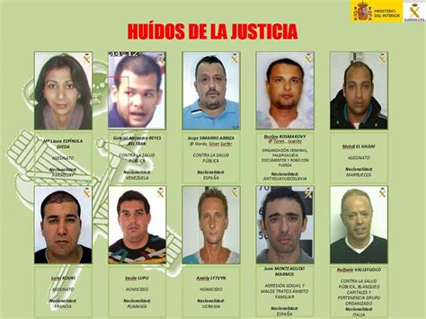 La Guardia Civil publica las fotos de los 10 fugitivos más buscados de