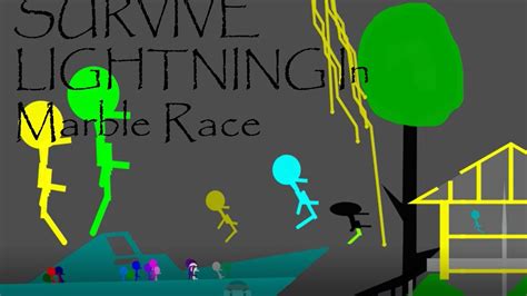 Marble Race Escape From The Thunderstorm Lightning Survival