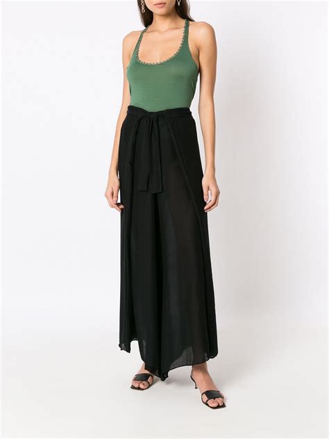 Amir Slama Box Pleat Palazzo Pants Farfetch