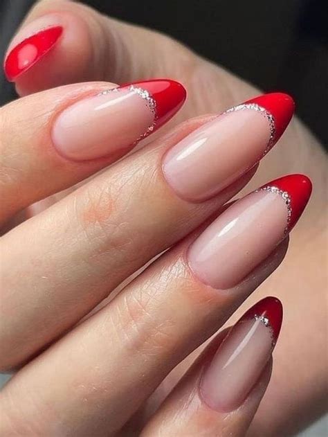 Red French Tip Nails 45 Stylish Designs And Ideas Unhas Bonitas