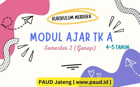 Rpph Modul Ajar Tk A Semester 2 Kurikulum Merdeka Paud Jateng