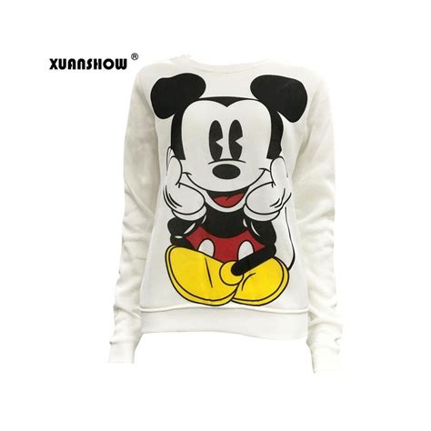 Bluza Z Kapturem Myszka Mickey Mouse Z Nadrukiem Pulower Lu Ny Z D Ugim