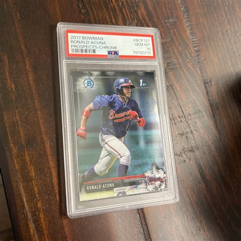 2017 Bowman Chrome Prospects Ronald Acuna Psa 10 1st Bowman EBay