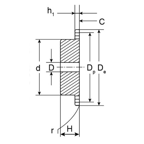 Звездочка со ступицей под расточку для цепи 12B-1, z=25, 3/4" x 7/16 ...