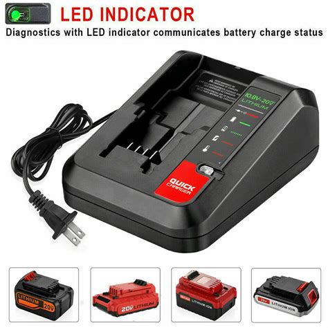 20v Max Fast Charger For Porter Cable And Blackanddecker Lithium Battery Charger