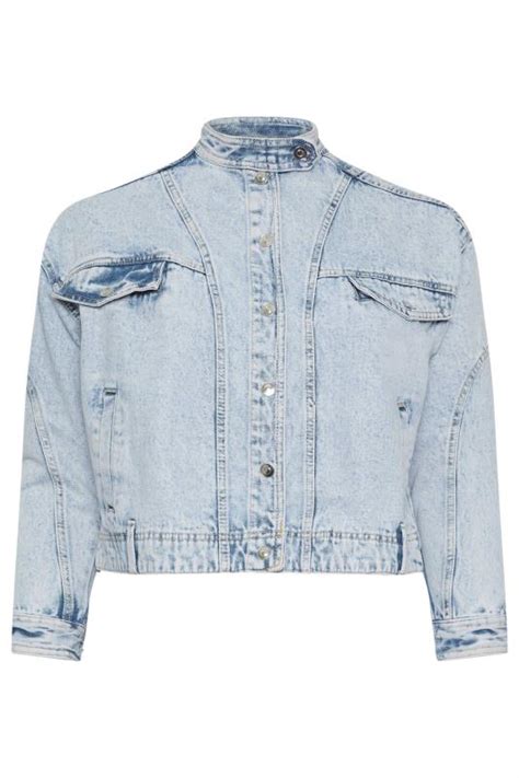 Yours Plus Size Light Blue Denim Biker Jacket Yours Clothing