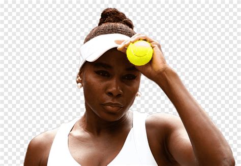 Wanita Memegang Bola Tenis Venus Williams Focussing Selebriti