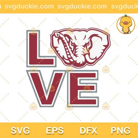 Alabama Love Svg Elephants Alabama Love Svg Png Eps