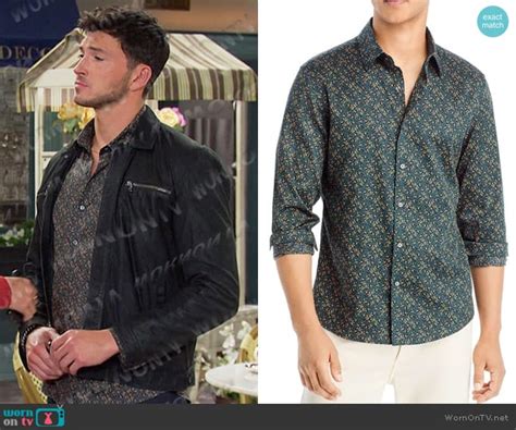 WornOnTV Alexs Green Printed Shirt On Days Of Our Lives Robert