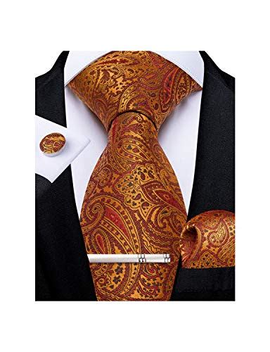 Best Burnt Orange Tie And Pocket Square