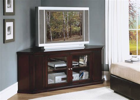 15 Photos Corner Tv Unit With Glass Doors