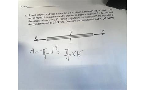 Solved =?A=π4d2=π4×161 | Chegg.com