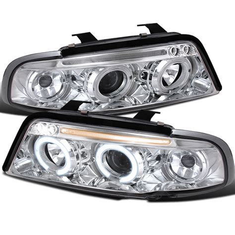 Spec D Projector Headlights Audi A4 B5 1996 1999 Dual Halo W Led