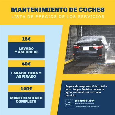 Plantillas De Dise Os Para Empresas De Lavado De Autos