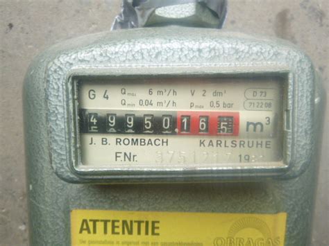 Een Pijp Gasmeter Jb Rombach G4 1980 Bronnenboek