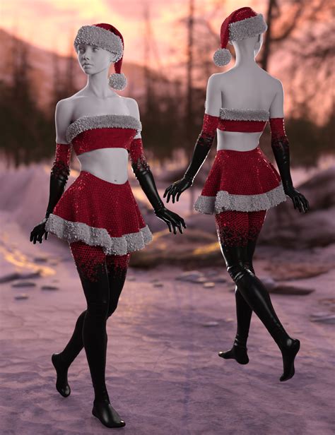 Dforce Christmas Isabella Crop Top Outfit For Genesis And Genesis