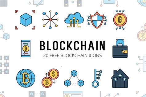 Blockchain Vector Free Icon Set