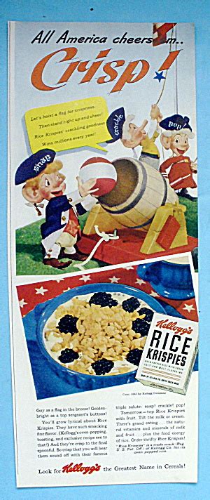 1942 Kelloggs Rice Krispies W Snap Crackle And Pop Men Military At