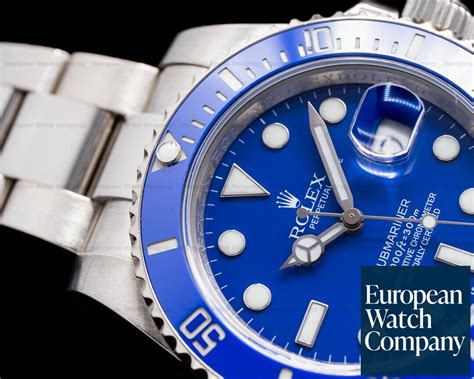 Rolex Lb Submariner Smurf Date Lb K White Gold Blue Dial