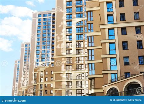 Beautiful View Of The Facade Of A Modern Residential High Rise Building