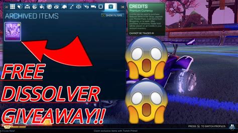 ROCKET LEAGUE DISSOLVER GIVEAWAY ANNOUNCEMENT YouTube