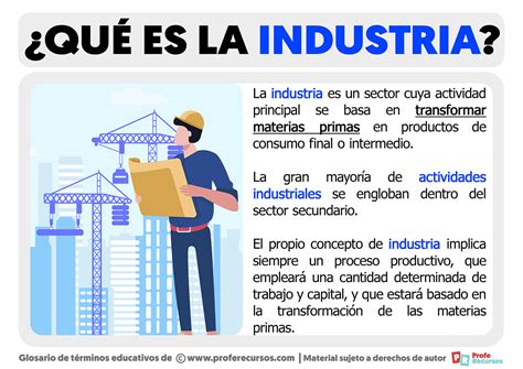 Qué es la Industria Definición de Industria