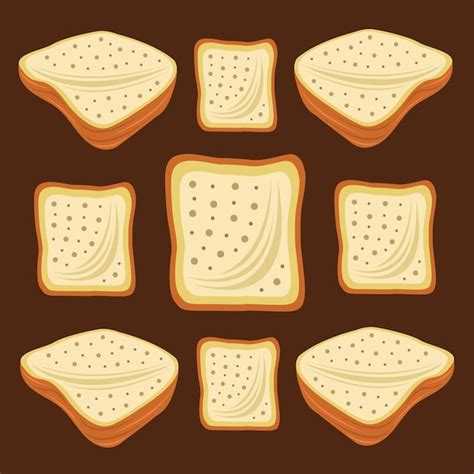 Premium Vector French Toast Bread Vector Illustration