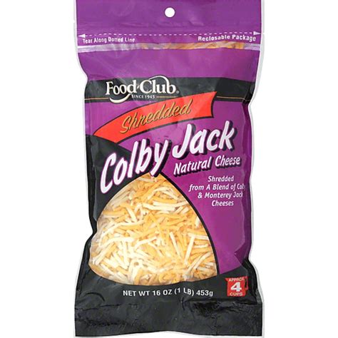 Food Club Cheese Shredded Colby Jack Cheese Wrights Market