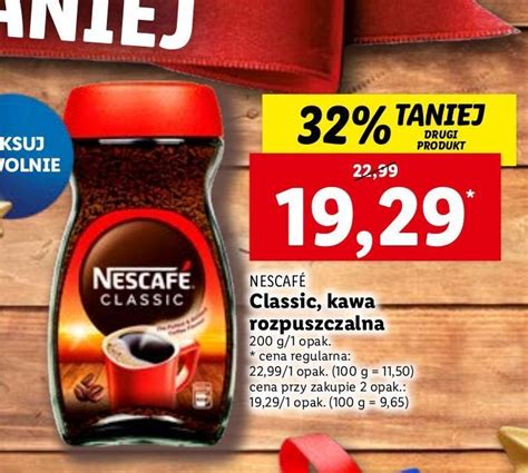 Promocja Kawa Nescafe Classic W Lidl