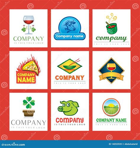 Food Company Logos Stock Photo - Image: 14055920