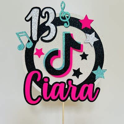 Tiktok Cake Topper With Name And Age Cake Toppers