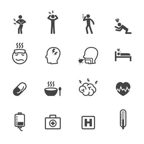 28668300 Sick Icons Vector Images Depositphotos