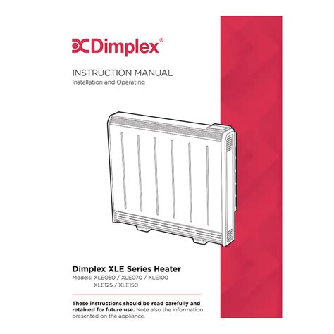 Dimplex Xle050 Dimplex Slimline Storage Heater User Manual