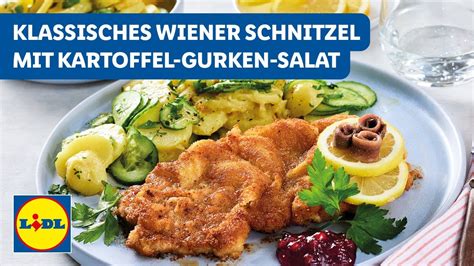 Wiener Schnitzel Klassisch Kartoffel Gurken Salat Lidl Kochen