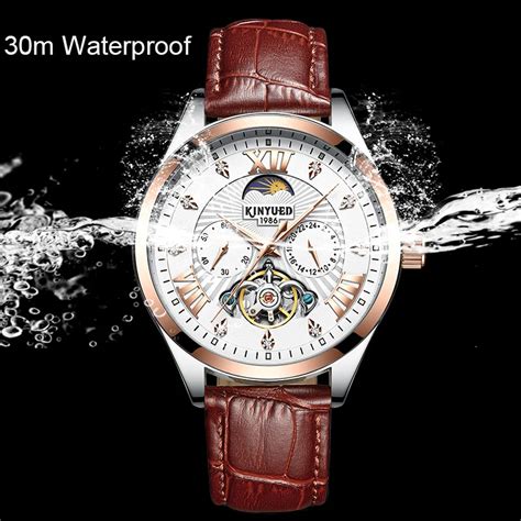 Kinyued Top Brand Luxury Diamond Chronograph Men Automatic Watch