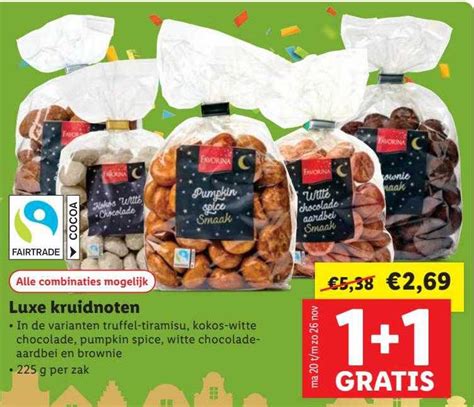 Favorina Luxe Kruidnoten 1 1 Gratis Aanbieding Bij Lidl 1Folders Nl