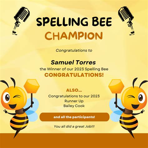 Winner Of 2023 Spelling Bee Library Hale Charter Academy