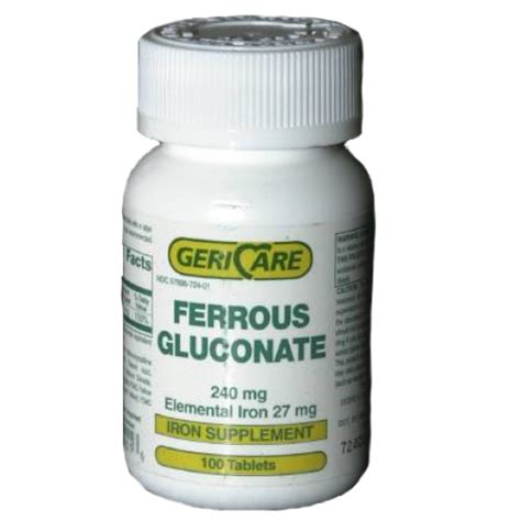 Ferrous Gluconate Iron Supplement By Mckesson Buy 240 Mg Iron Supplement Tablets 57896072401