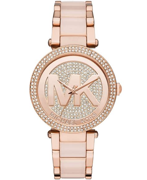 Michael Kors Rose Gold Watch With Diamonds