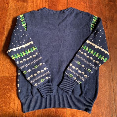 Used Large Kids Minecraft Christmas Sweater Please Depop