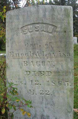 Susan Bacon Onbekend 1865 Find A Grave Gedenkplek