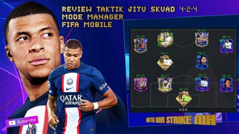 Review Taktik Jitu Formasi 4 2 4 Mode Manager Fifa Mobile Youtube